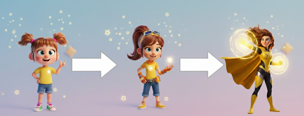 Habit Buddies virtual pet evolution showing progression through habit completion